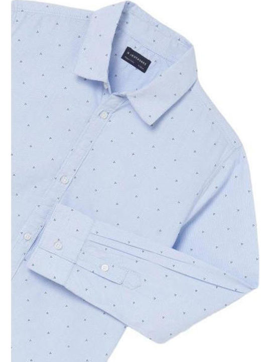 Kinder Polka Dot Hemd Langarm Hellblau