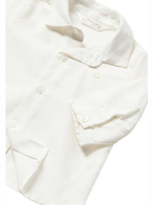 Kids One Color Shirt Long Sleeve White