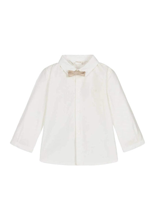 Kids One Color Shirt Long Sleeve White