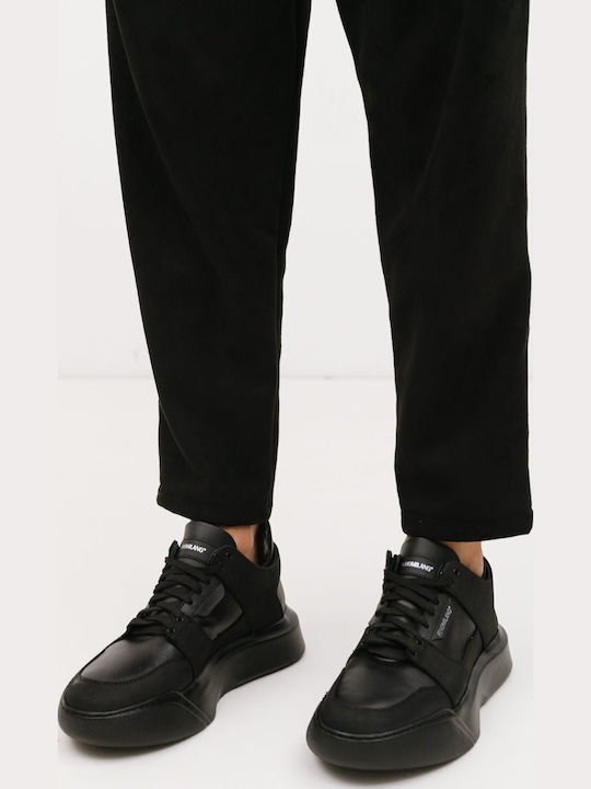 Ανδρικά Ανατομικά Flatforms Sneakers Total Black