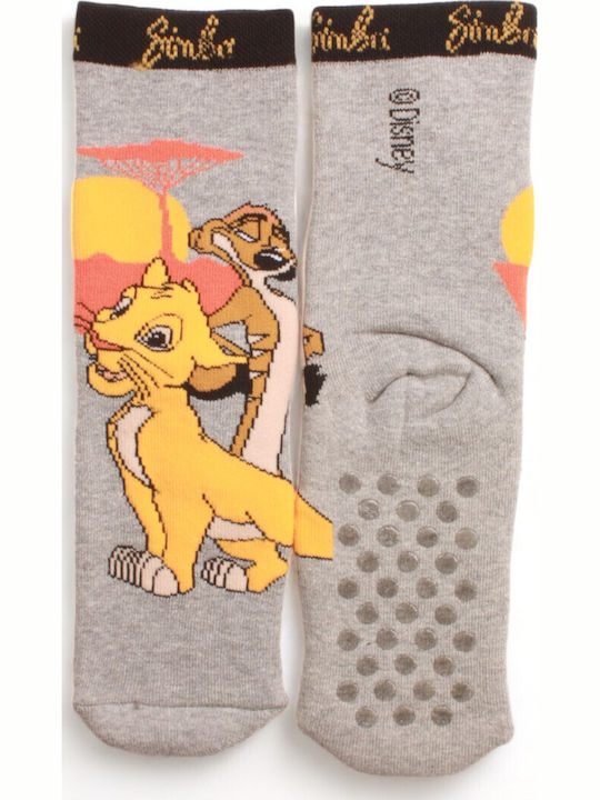 Disney Kids' Socks Non-Slip Lion King Multicolor 3 Pairs