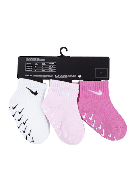 Nike Șosete Antiderapante pentru Copii Purple 3 Perechi