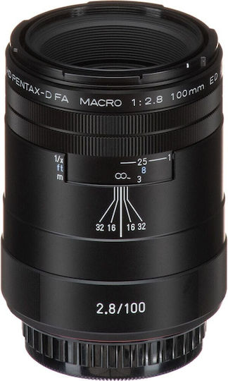 Pentax Full Frame Camera Lens HD DFA 100mm F2.8 Macro for Pentax K Mount Black