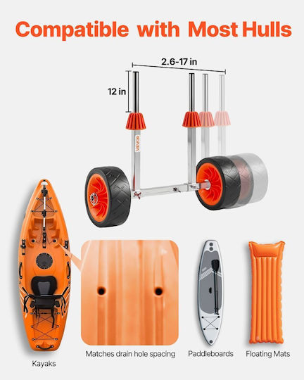 Vevor CZSPHTTC8INC8AUKV001V0 Canoe & Kayak Trolley
