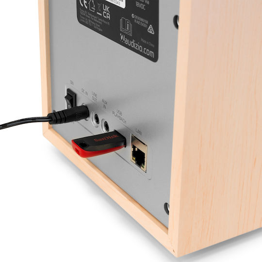 Audizio Canzo Tabletop Radio Electric DAB+ with Bluetooth Wood