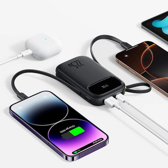 Baseus EnerFill FC31 Power Bank 10000mAh 22.5W με Θύρα USB-A και Θύρα USB-C Μαύρο