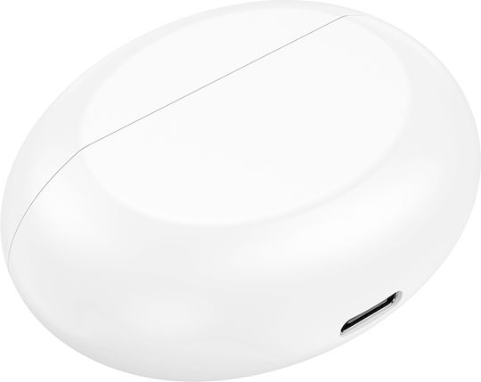 Borofone FQ12 Earbud Bluetooth Handsfree Ακουστικά με Θήκη Φόρτισης Λευκά