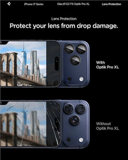 Spigen Camera Protection Tempered Glass Blue for the iPhone 17 Pro