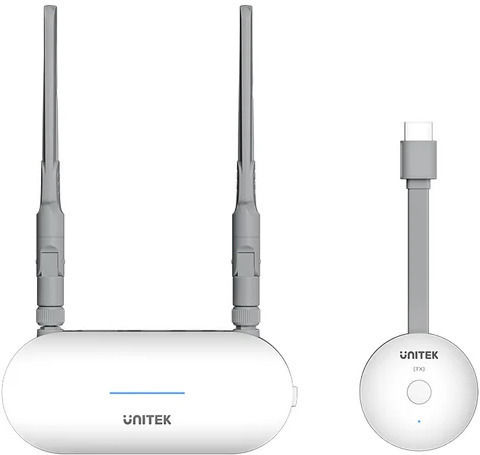 Unitek Wireless Hdmi Transmitter & Receiver Kit Up To 50m White V1183a