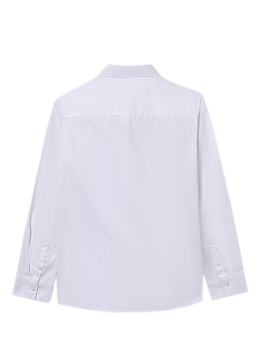 Kids One Color Shirt Long Sleeve White
