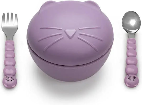 Melii Baby Food Bowl made of Silicone Purple