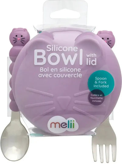 Melii Baby Food Bowl made of Silicone Purple