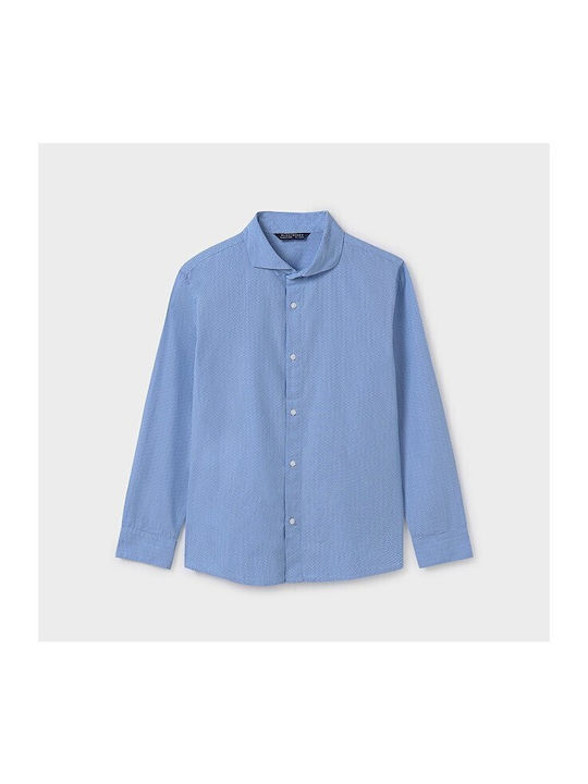 Kinder Hemd Langarm blau