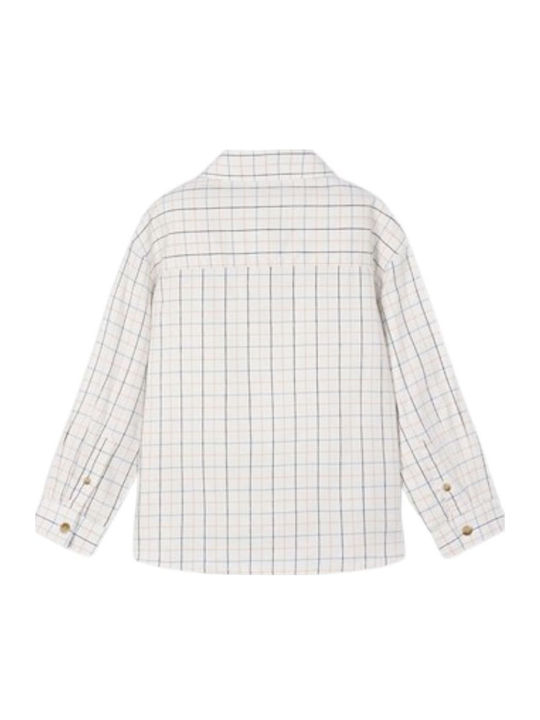 Kids Checked Shirt Long Sleeve Blue