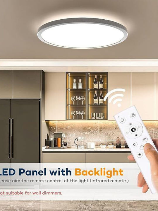 Lightplanet Rotund În aer liber Panou LED Putere 24W cu Alb Rece Lumini