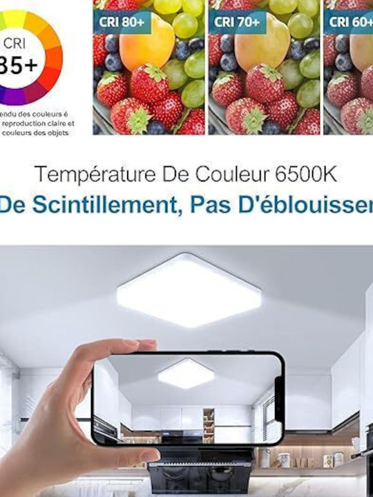 Lightplanet Pătrat În aer liber Panou LED Putere 36W cu Alb Rece Lumini