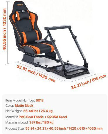 Vevor Симулационен Кокпит за Компютър ZXZCSGSBWXSQX8MP1001V0