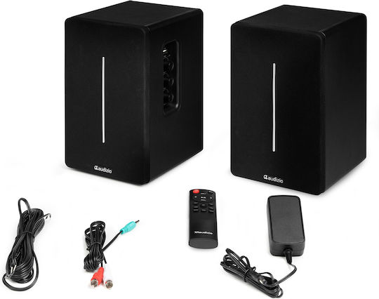 Audizio KS01B Αυτοενισχυόμενα Ηχεία με Bluetooth 120W (Ζεύγος) Μαύρα