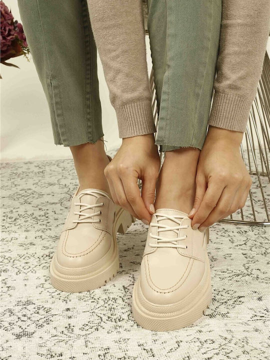 Damen Mokassins in Beige Farbe