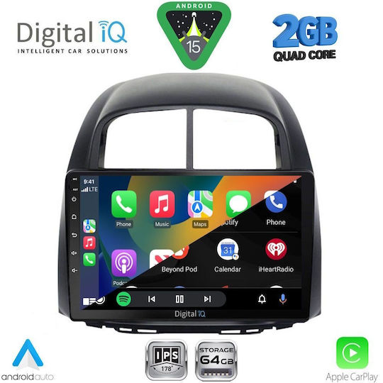 Digital IQ Ηχοσύστημα Αυτοκινήτου για Daihatsu Sirion 2006-2012 (Bluetooth/USB/WiFi/GPS/Apple-Carplay/Android-Auto) με Οθόνη Αφής 10"