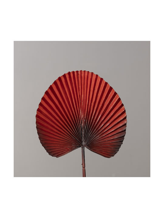 Artificial Decorative Branch Palm Tree Leaf Red 37cm Supergreens