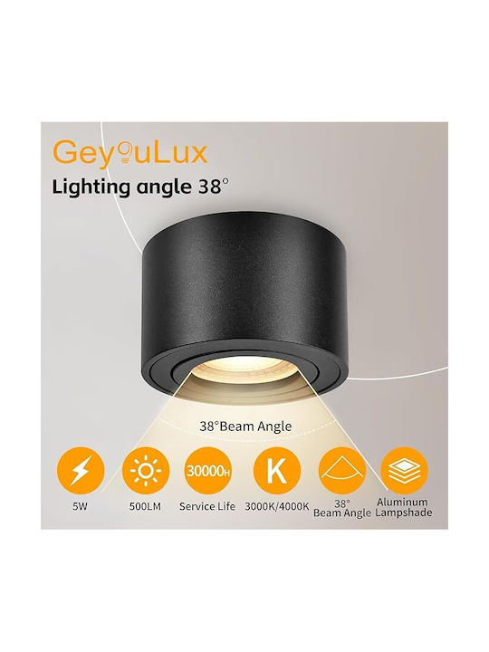 Lightplanet LED Alb Natural Spot în Culoare Negru