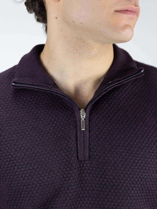 Herrenblusen Langarm Burgundisches Pullover