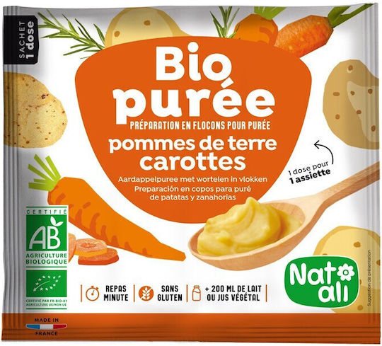 Instant Mashed Potatoes Carrots Organic 30g Nat-ali