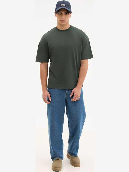 Kurzarm Herrenbluse Khaki