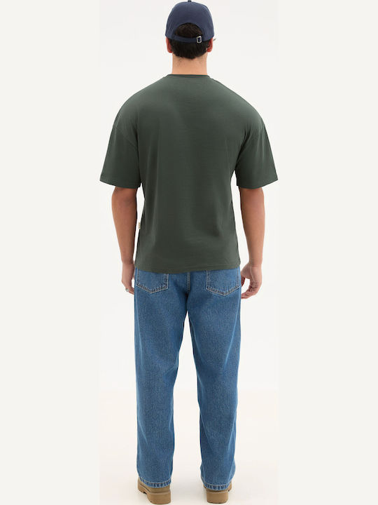 Kurzarm Herrenbluse Khaki