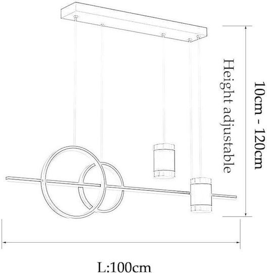 Lightplanet Pendant Light LED with Natural White Light 100x100cm