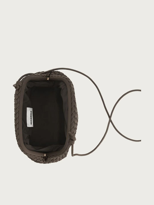 Fabric Women's Brown Shoulder Pouch