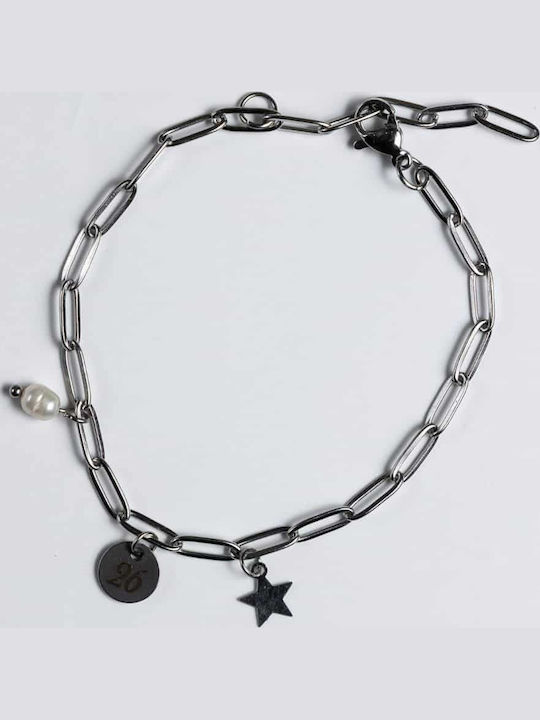 Cuoro Women's Bracelet Lucky Charm with Pearls