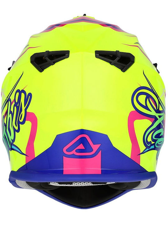 Acerbis Mx Linear Yellow/Purple Κράνος Μηχανής Motocross ECE 22.06 1400gr