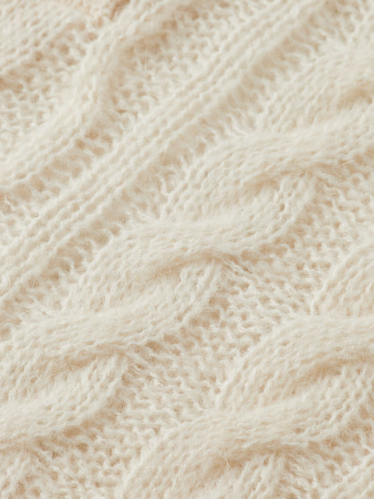 Women's Sweater Woolen Ecru