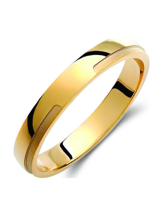 Valauro Eheringe Gold 9k Zirkon & Relief Detail – 3,50mm