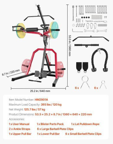 Vevor Aparat multifuncțional de fitness fără greutăți