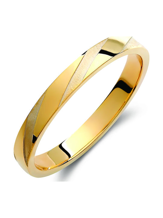 Valauro Eheringe 9κ Gold Loxos Strifto Schema – 3.00mm