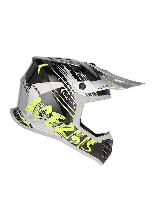 Acerbis MX Profile Black/Fluo Yellow Παιδικό Κράνος Μηχανής Motocross ECE 22.06 1150gr