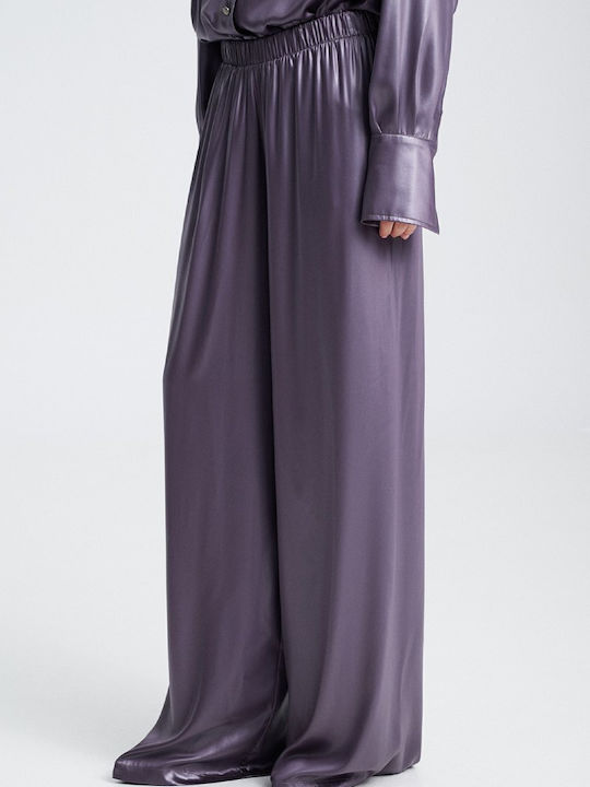 Women's Fabric Trousers Grey/silver