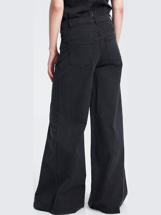 Damen Stoff Hose Schwarz
