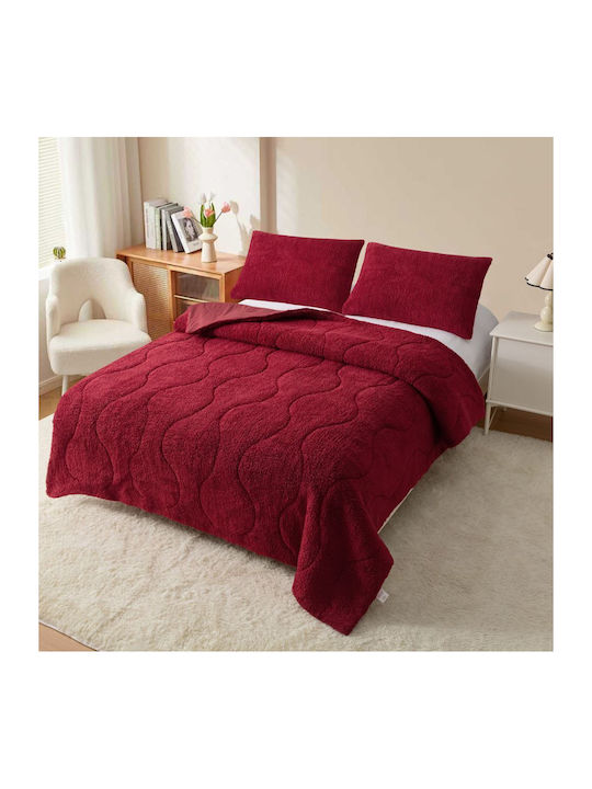 Homeone Bettbezug Elektrische Gitarren Einzelbett 160x220cm Bordeaux 2Stück 300 GSMGsm