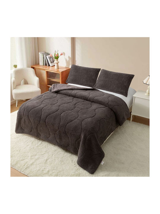 Homeone Bettbezug Elektrische Gitarren Einzelbett 160x220cm Dark Grey 2Stück 300 GSMGsm