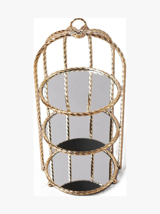 Eurolamp Metallic Tiered Appetizer Stand 3 Tiers Gold Ø23xY51cm P23xM23xY51cm