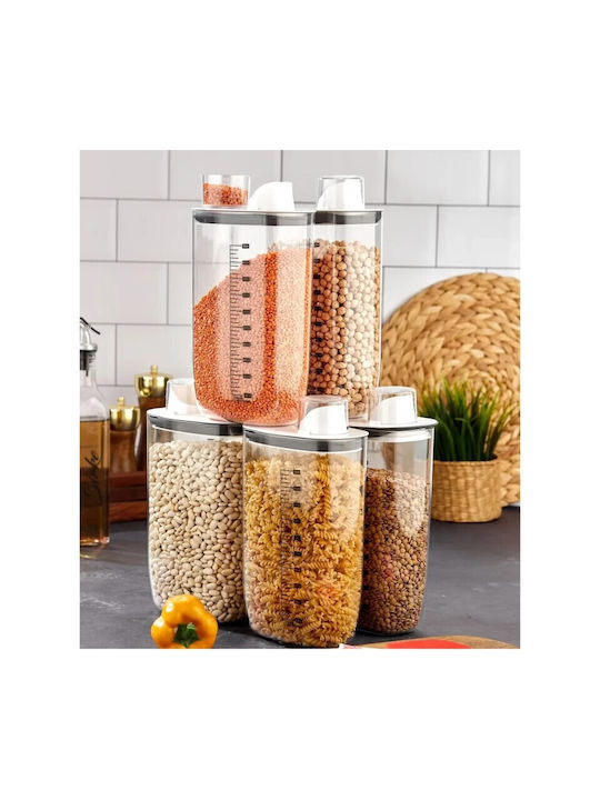 Viosarp Vază Utilizare Generală Cu Capac Ermetic Plastic Transparent 2100ml