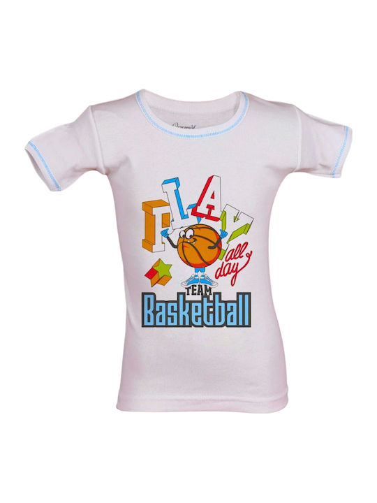 Onurel Set of Kids' Undershirts Short-sleeved Multicolored 6pcs