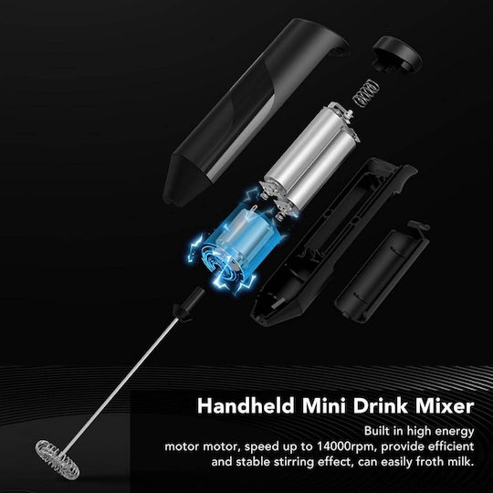 Uncle George Kaffeefrother Hand-Batterie Schwarz