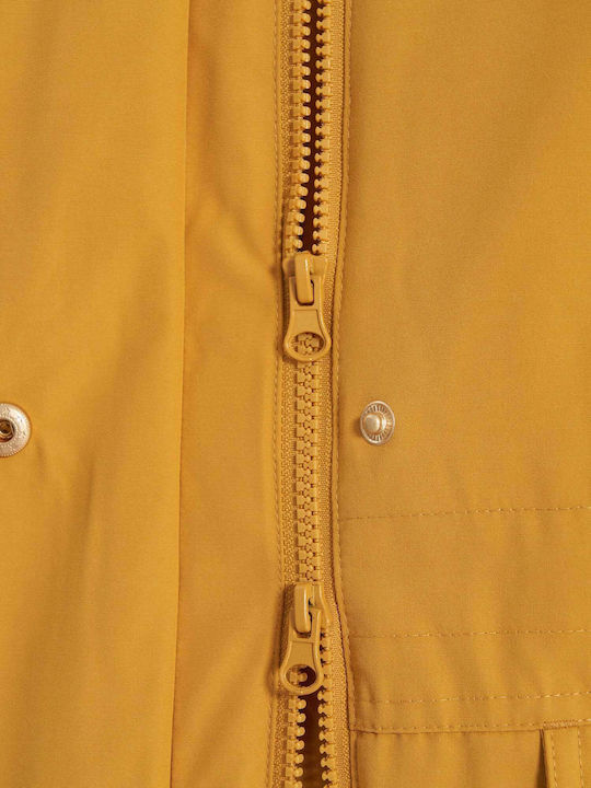 Damen Puffer Jacke Wasserdicht und Winddicht für Winter Yellow