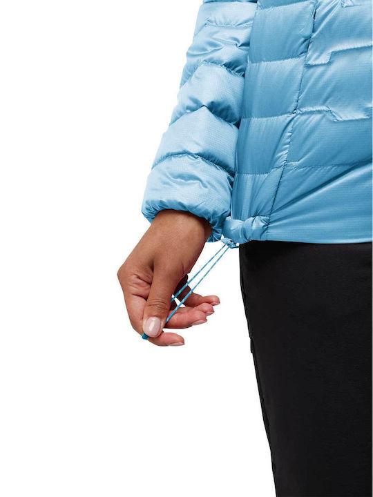 Women's Puffer Jacket Waterproof and Windproof for Winter with Hood Rds Blue