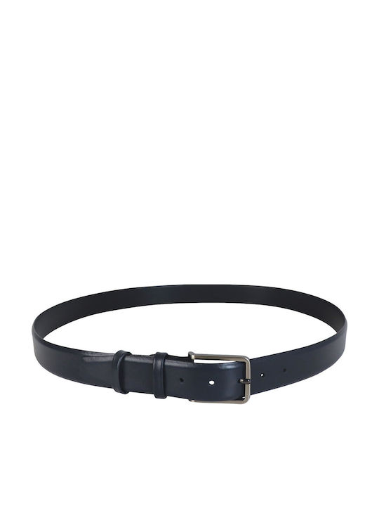 Men's Belt Leather Blue